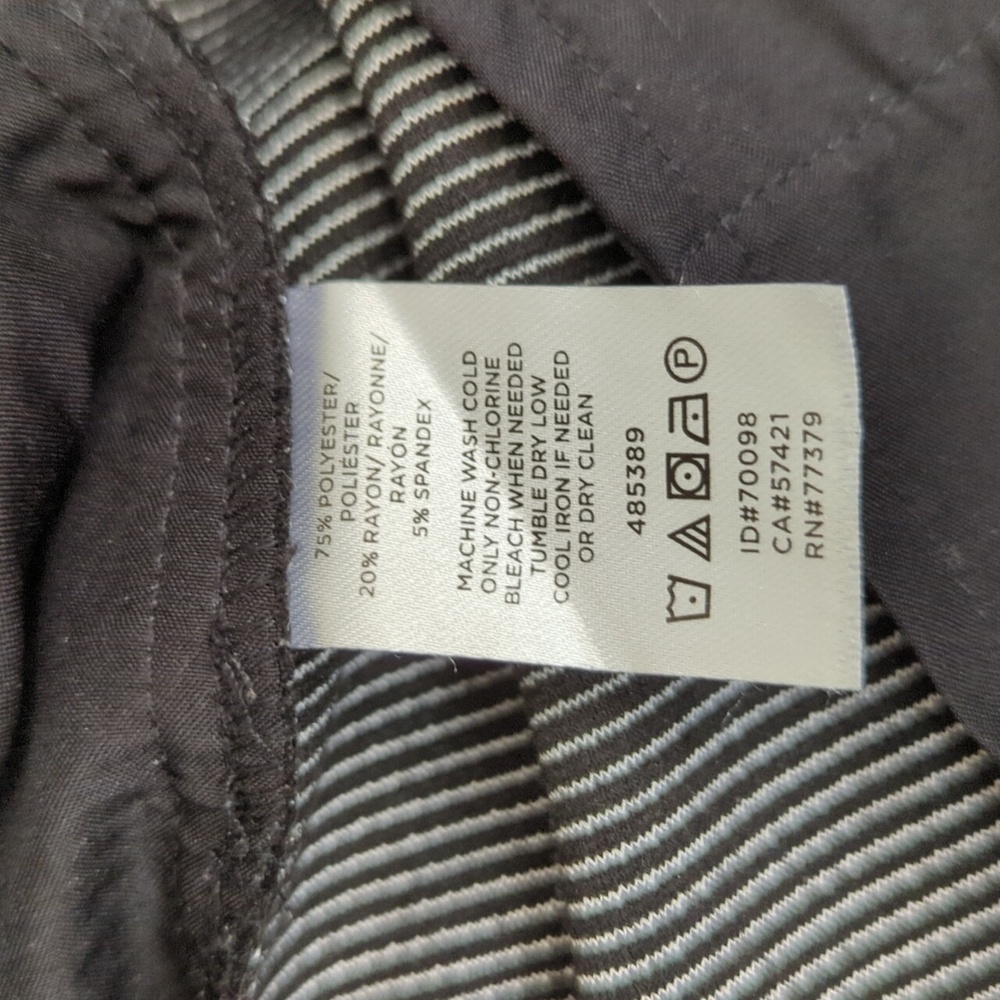 Ann Taylor Black Tailored Small Dot Straight Leg Dress Pants Size 12 - Picture 9 of 10